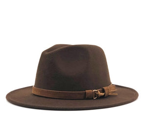 Leather Strap Fedora Hat - Gentlemen's Hat