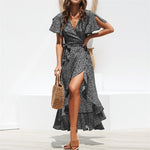 Load image into Gallery viewer, Women&#39;s Maxi Floral Print Boho Split Dress
