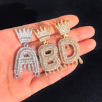 Load image into Gallery viewer, Zircon Hip-Hop Custom Name Crown Drip Initials Pendant Chain Necklaces
