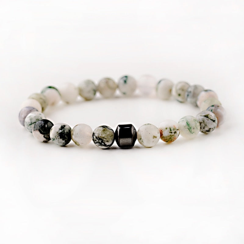 Men Cylinder Hematite Bracelets - Classic Natural Stone Beads Bracelets