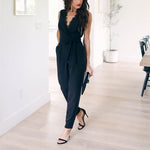 Load image into Gallery viewer, V-neck Sleeveless Romper - Women&#39;s Jumpsuits
