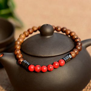 Classic Natural Wood Beads Bracelet