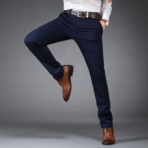 Elegant Regular Fit Straight Pants for Men