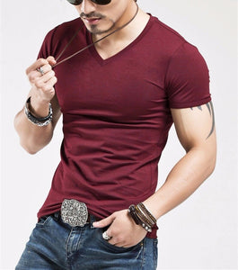 Men's Fitness Slim Fit V&O Neck Shirts