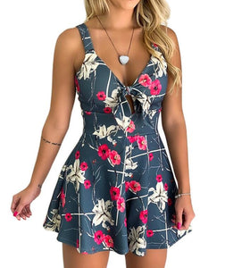 Floral Shoulder Strap Romper for Women