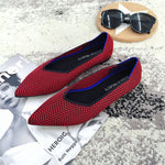 Load image into Gallery viewer, Women&#39;s Flat Shoes - Breathable Knit Pointed Moccasin
