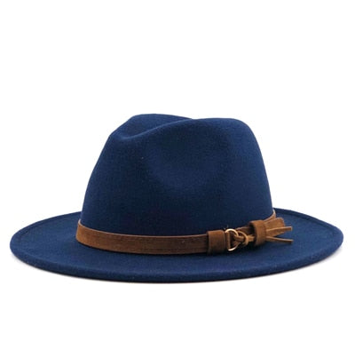 Leather Strap Fedora Hat - Gentlemen's Hat