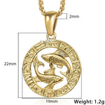 Load image into Gallery viewer, 12 Horoscope Zodiac Sign Gold Pendant Necklace - 12 Constellations Jewelry
