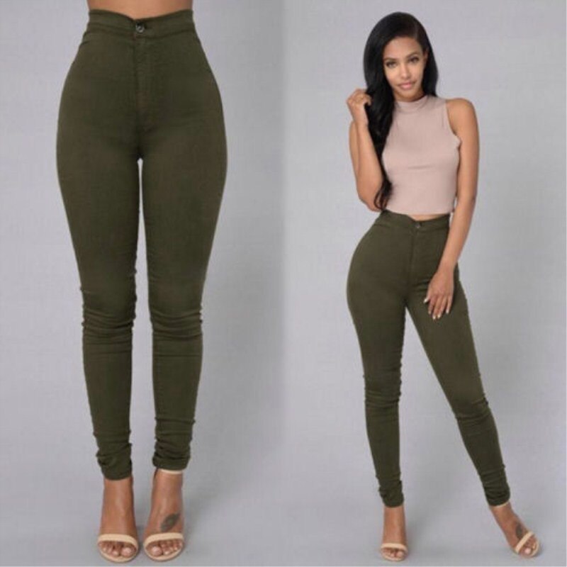 Stretchy & Skinny High Waist Casual Pencil Pants for Women