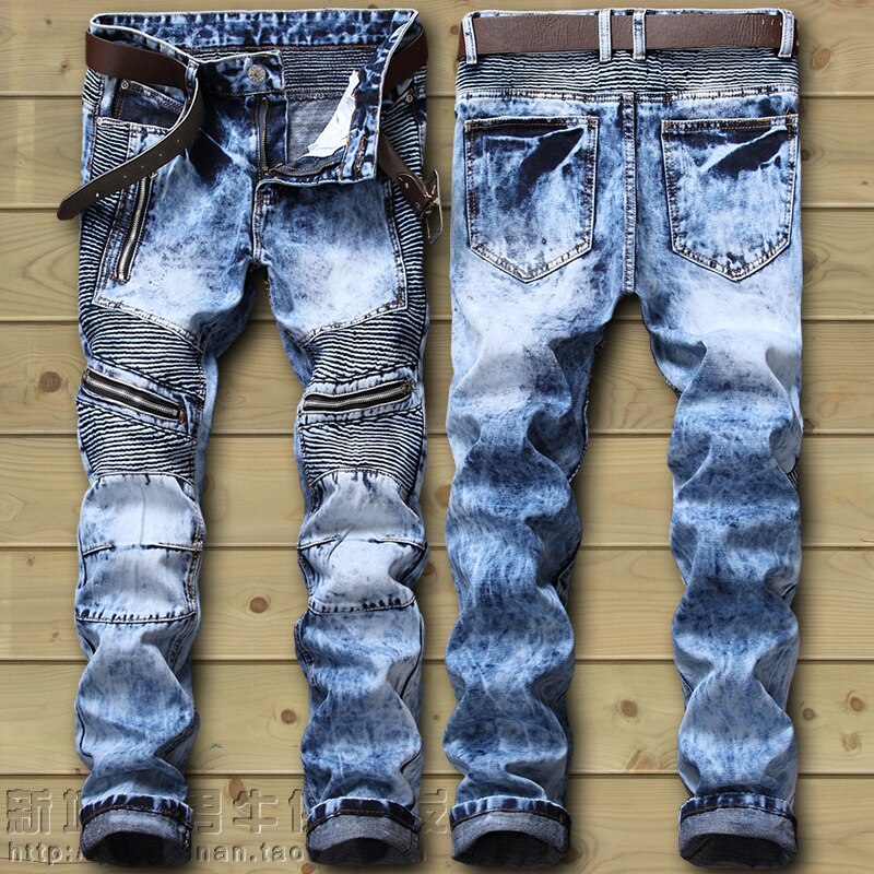 Biker Ripped Jeans - Men's Ripped Jeans