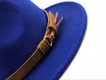 Load image into Gallery viewer, Leather Strap Fedora Hat - Gentlemen&#39;s Hat
