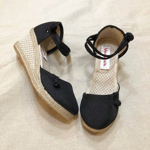 Fashionable Casual Linen Canvas Wedge