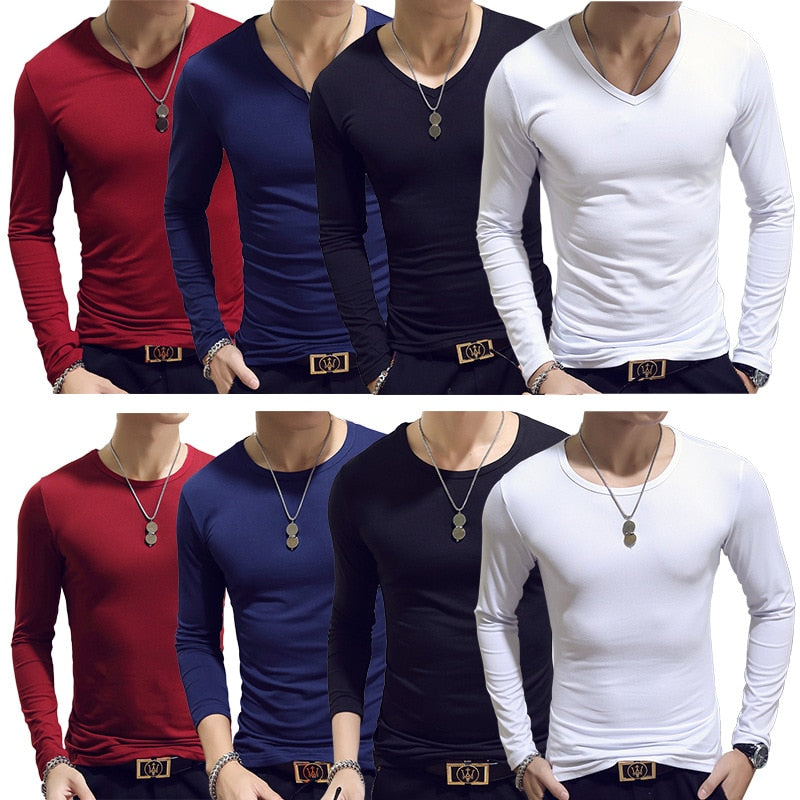 Long Sleeve Men's Casual T-shirts