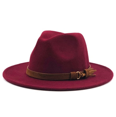 Leather Strap Fedora Hat - Gentlemen's Hat