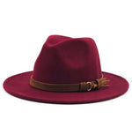 Load image into Gallery viewer, Leather Strap Fedora Hat - Gentlemen&#39;s Hat
