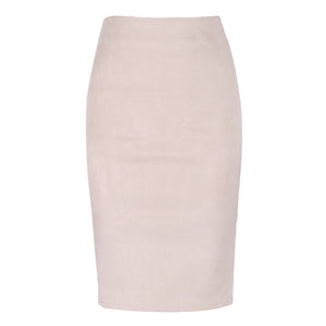 Women's Suede Midi Slim Fit Skirt