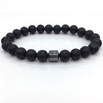 Load image into Gallery viewer, Men Cylinder Hematite Bracelets - Classic Natural Stone Beads Bracelets
