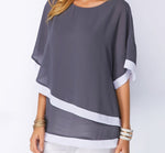 Load image into Gallery viewer, Women&#39;s Double Layer Chiffon Blouse
