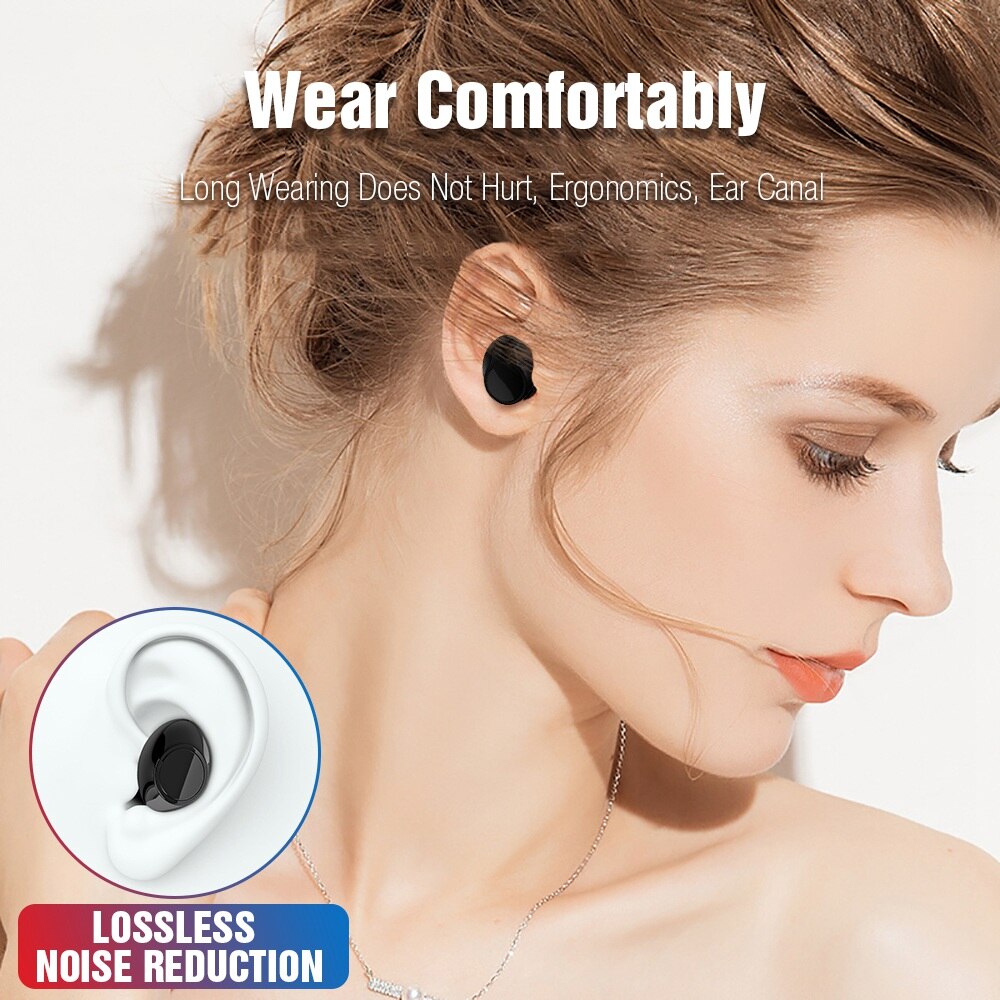 Noise Reduction Wireless Earbuds - Bluetooth Stereo Earphone With Mic and Portable Charging Box