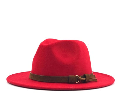 Leather Strap Fedora Hat - Gentlemen's Hat