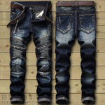 Load image into Gallery viewer, Biker Ripped Jeans - Men&#39;s Ripped Jeans
