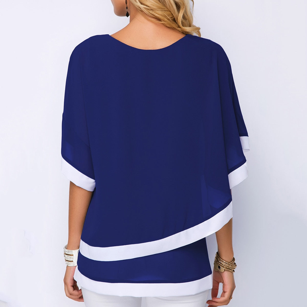 Women's Double Layer Chiffon Blouse