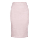 Load image into Gallery viewer, Women&#39;s Suede Midi Slim Fit Skirt
