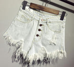 Load image into Gallery viewer, Fur-lined Leg-Opening Jean Shorts - Women&#39;s Shorts
