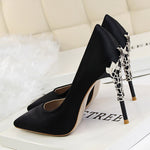 Load image into Gallery viewer, Metal Carved Heel - Lady&#39;s High Heels Pumps
