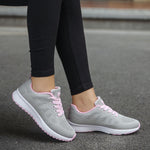 Load image into Gallery viewer, Casual Lace-up Walking Trainers - Women&#39;s Sneakers
