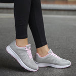 Load image into Gallery viewer, Casual Lace-up Walking Trainers - Women&#39;s Sneakers
