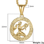 Load image into Gallery viewer, 12 Horoscope Zodiac Sign Gold Pendant Necklace - 12 Constellations Jewelry
