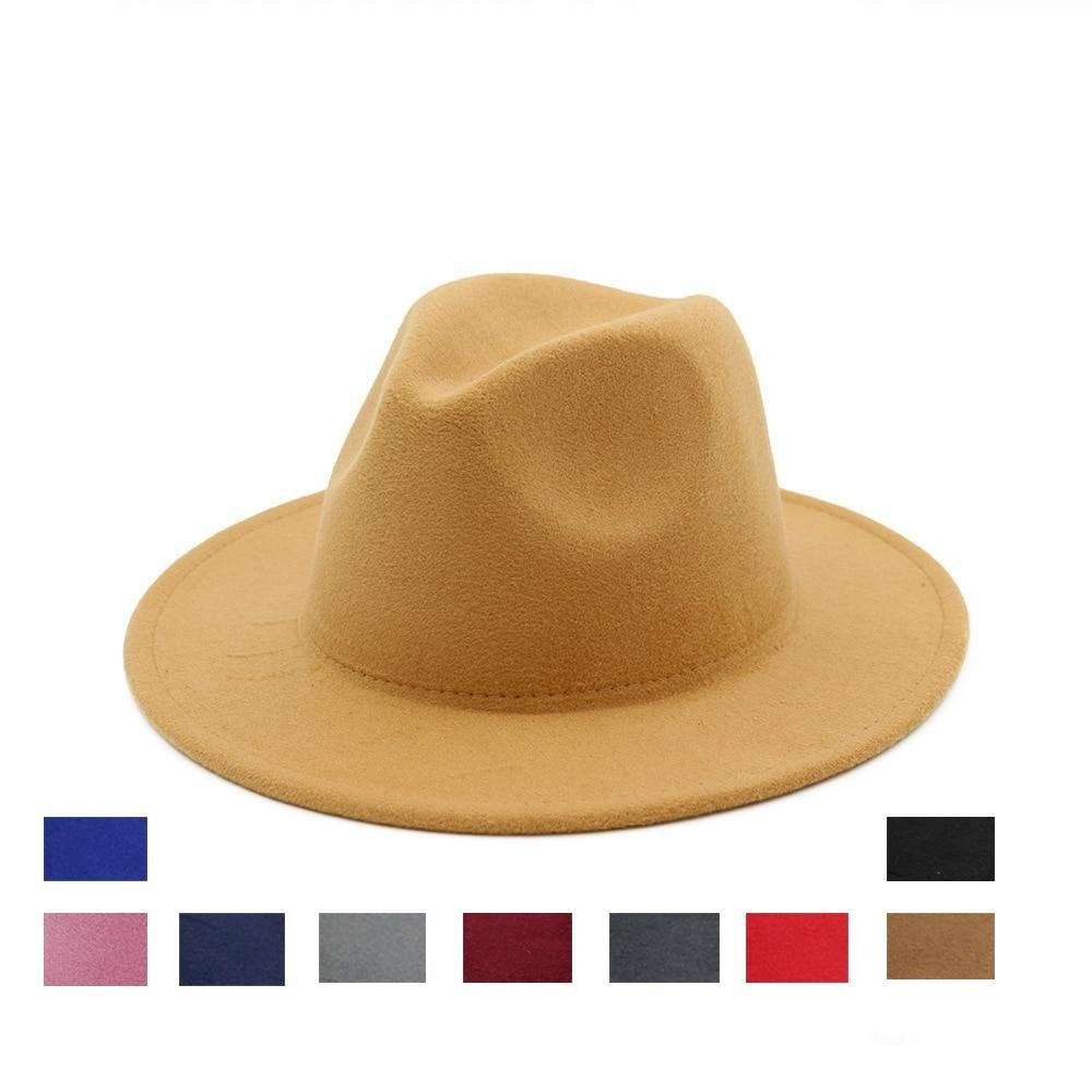 New Felt Hat - Men's Wide Brim Fedoras