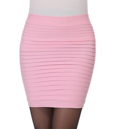 Women's Sexy Pleated Short Skirt with Elastic Waistband