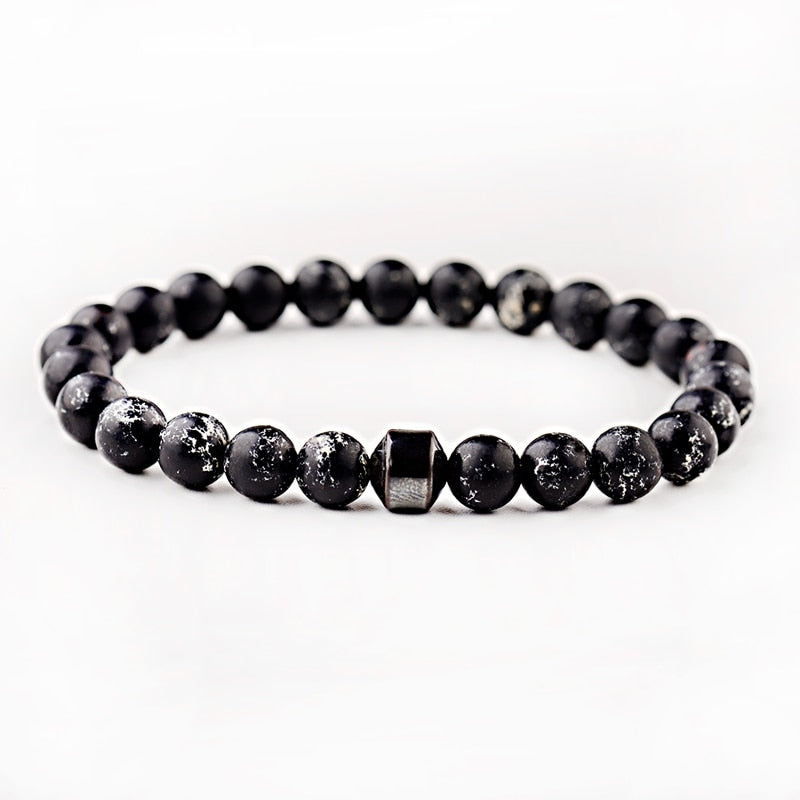 Men Cylinder Hematite Bracelets - Classic Natural Stone Beads Bracelets