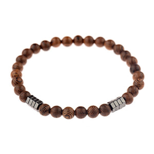 Classic Natural Wood Beads Bracelet