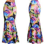 Load image into Gallery viewer, Women&#39;s Elastic High-waist Long Pencil Patterned Skirt
