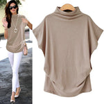 Load image into Gallery viewer, Women&#39;s Casual Turtleneck Short Sleeve Shirt
