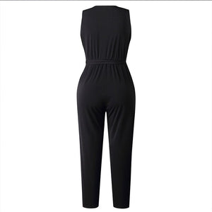 V-neck Sleeveless Romper - Women's Jumpsuits