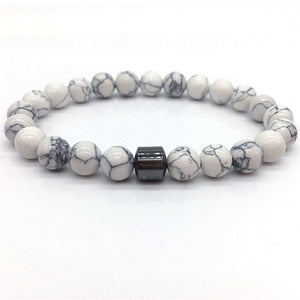 Men Cylinder Hematite Bracelets - Classic Natural Stone Beads Bracelets