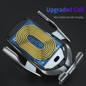 Automatic Clamping Wireless Phone Car Charger For iPhone & Samsung - Phone Charger and Holder