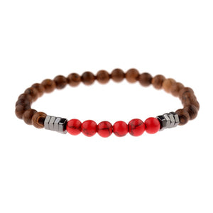 Classic Natural Wood Beads Bracelet