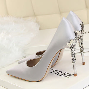 Metal Carved Heel - Lady's High Heels Pumps