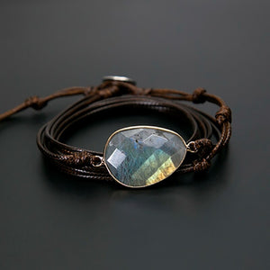 Unique Boho Labradorite Bracelet Natural Stones