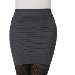 Women's Sexy Pleated Short Skirt with Elastic Waistband