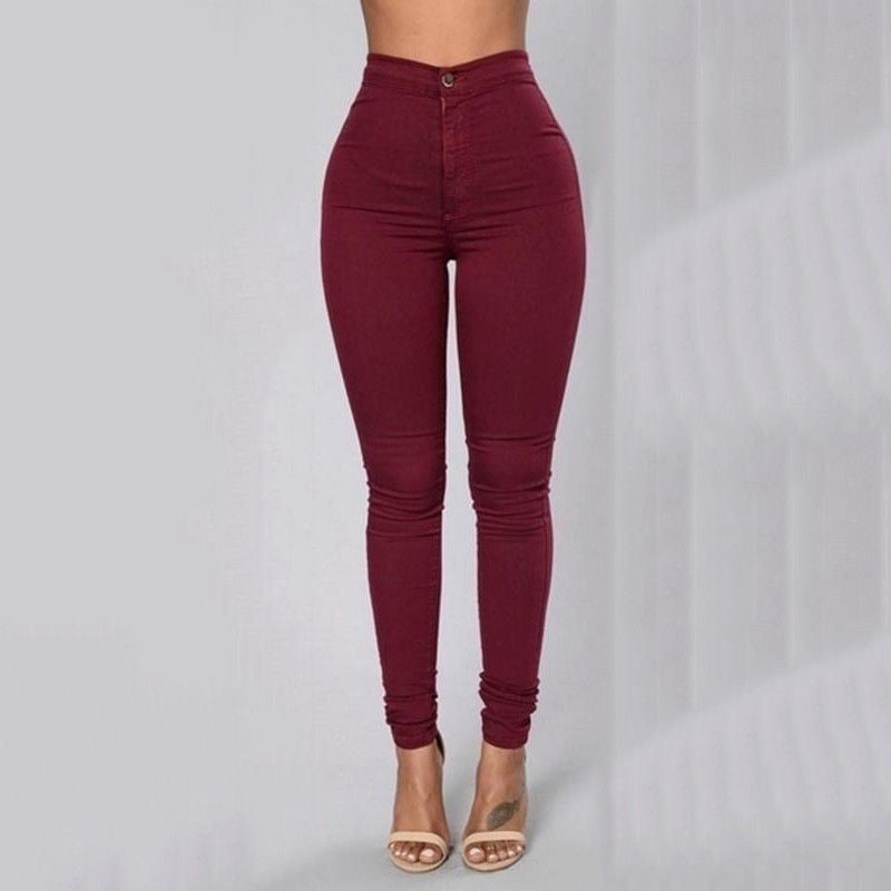 Elegant Women's Pants - Slim Fit and High Waist