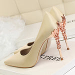 Load image into Gallery viewer, Metal Carved Heel - Lady&#39;s High Heels Pumps
