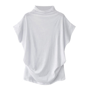 Women's Casual Turtleneck Short Sleeve Shirt