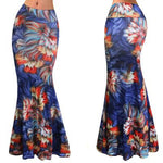 Load image into Gallery viewer, Women&#39;s Elastic High-waist Long Pencil Patterned Skirt
