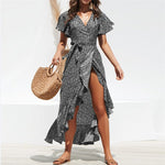 Load image into Gallery viewer, Women&#39;s Maxi Floral Print Boho Split Dress
